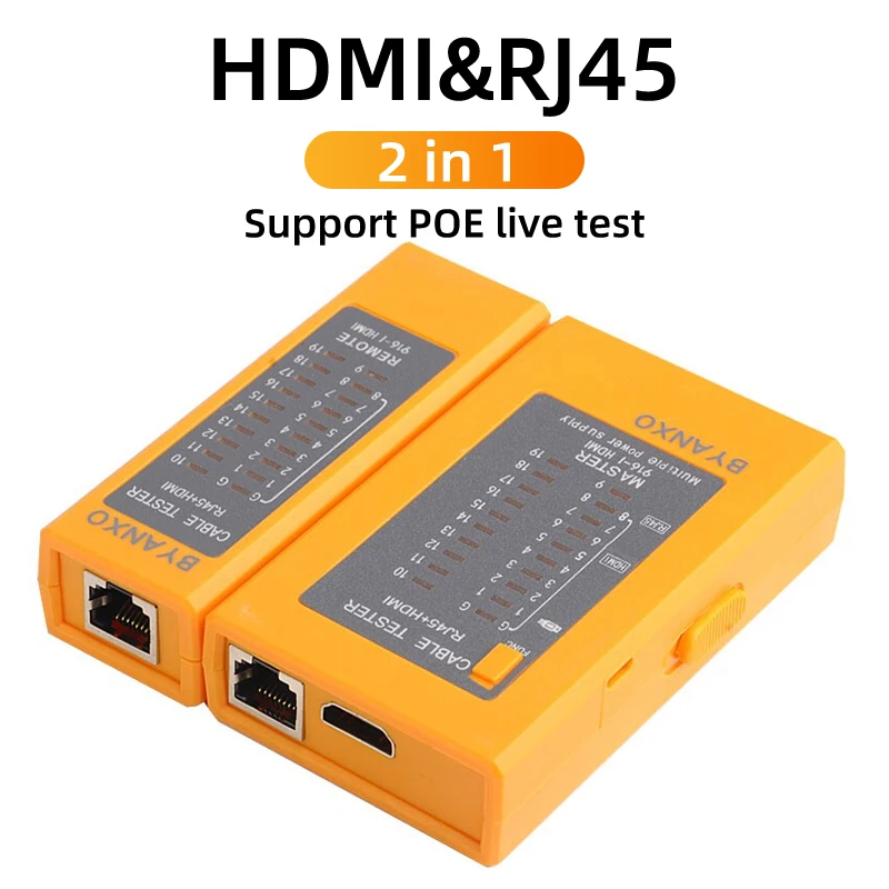 Burboro RJ45 Cable Tester Lan Test Tool Network Cable Tester&HDMI Cable Tester Networking Tools Network Repair