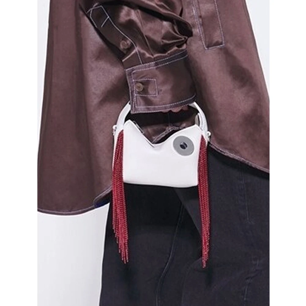 Luxury Designer Bag Fashion Ring Crossbody Bags for Women Beading Tassel Women's Handbags Mini Shoulder Bag Ladies Purses Clutch