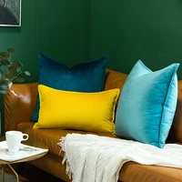 solid color velvet pillowcase cushion cover pillowcase pillow covers decorative cojines decorativos para sofa