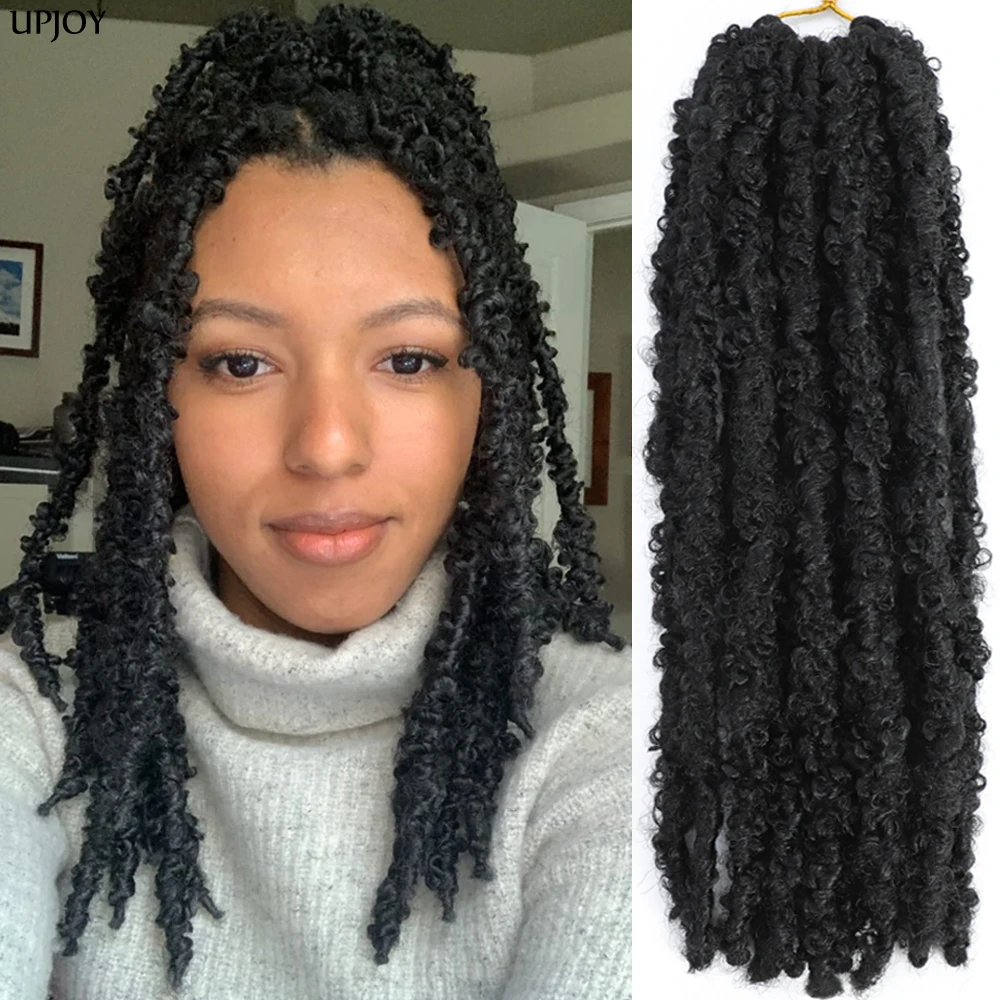 

12 14 inches 1B 4 613 Butterfly Locs Crochet Hair Soft Dreadlocks meche Faux Locks Crochet Hair Braids Extensions Synthetic Hair