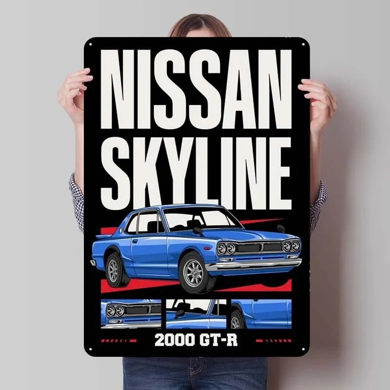 Металлическая вывеска Retro Skyline JDM