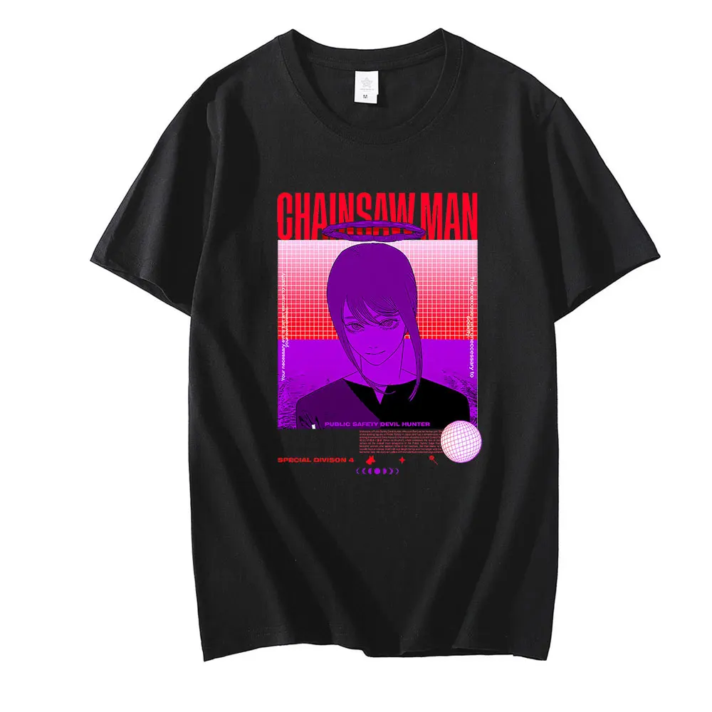 

Hot Sale T-shirts Chainsaw man Couple New style T- Shirt Short Sleeve Oversize Clothing Unisex Tees Daily Summer Trip Streetwear