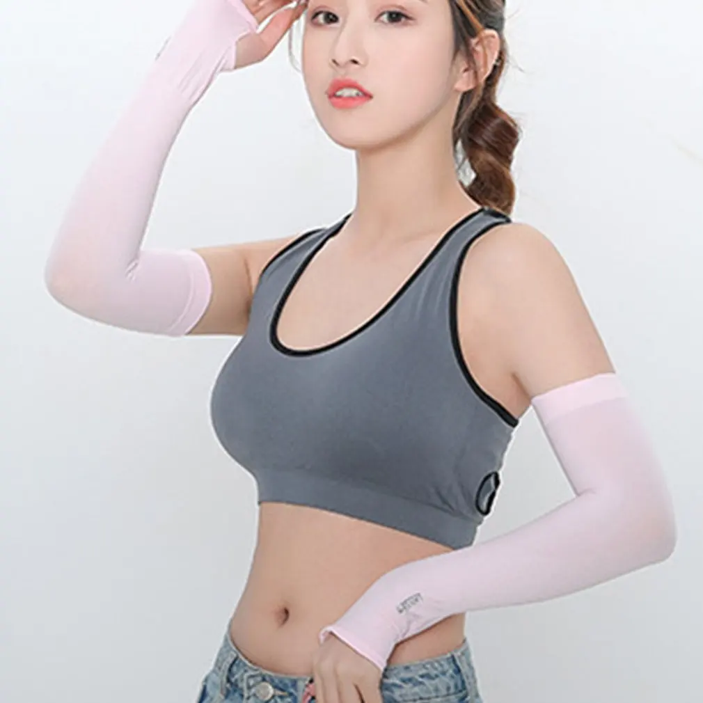 2 шт. Воздухопроницаемые быстросохнущие шелковые рукава для защиты от УФ-лучей |