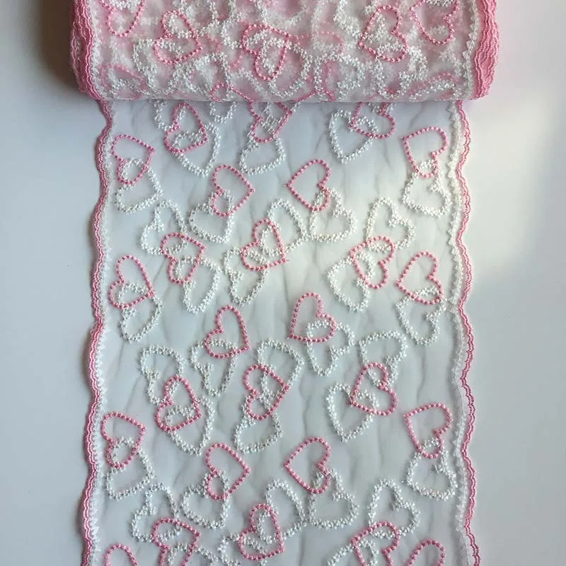 300 ярдов, розовое сердце Emebroidery, кружевная отделка «сделай сам», аксессуары для одежды, вышитые сетчатые кружева для нижнего белья, швейные поделки 300 ярдов, розовое сердце Emebroidery, кружевная отделка «сделай сам», аксессуары для одежды, вышитые сетчатые кружева для нижнего белья, швейные поделки