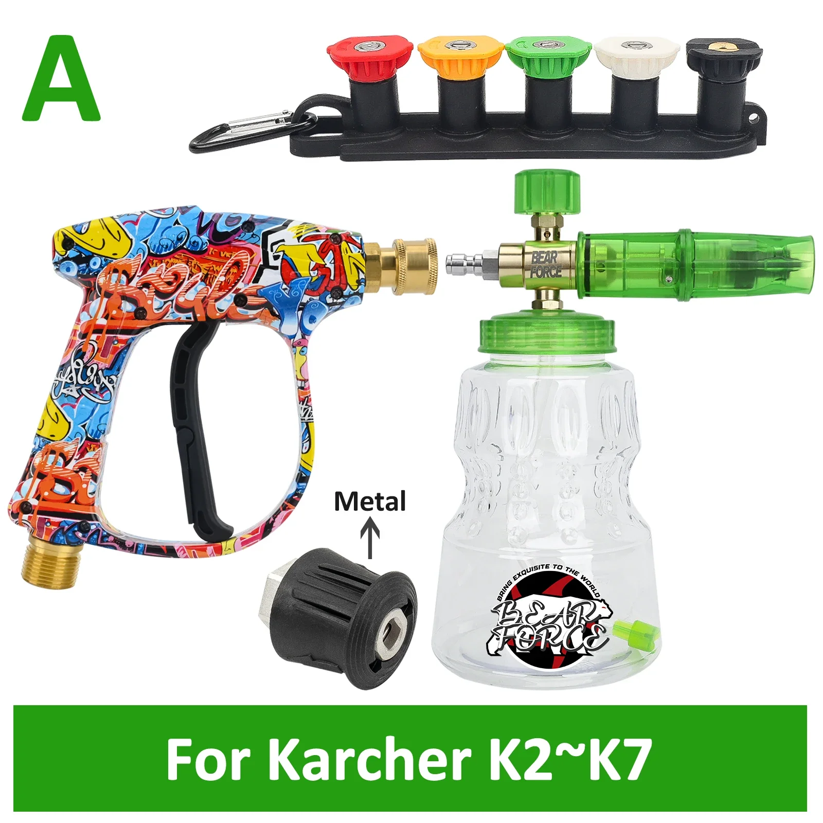 

Электрический Пистолет Для Мойки Высокого Давления С Пеногенератором Для Karcher, Nilfisk, Parkside, Bosch, WAP, Mac