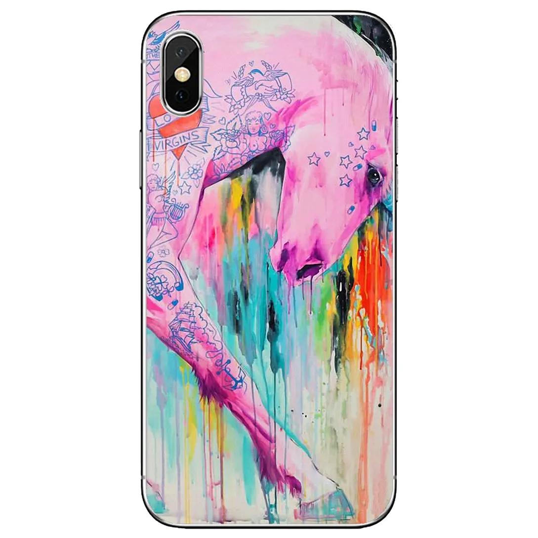 Мягкий чехол для Huawei Mate 7 8 9 10 20 30 40 P40 P50 Lite Pro Honor Y3 II 2016 Пастельная Радужная Розовая