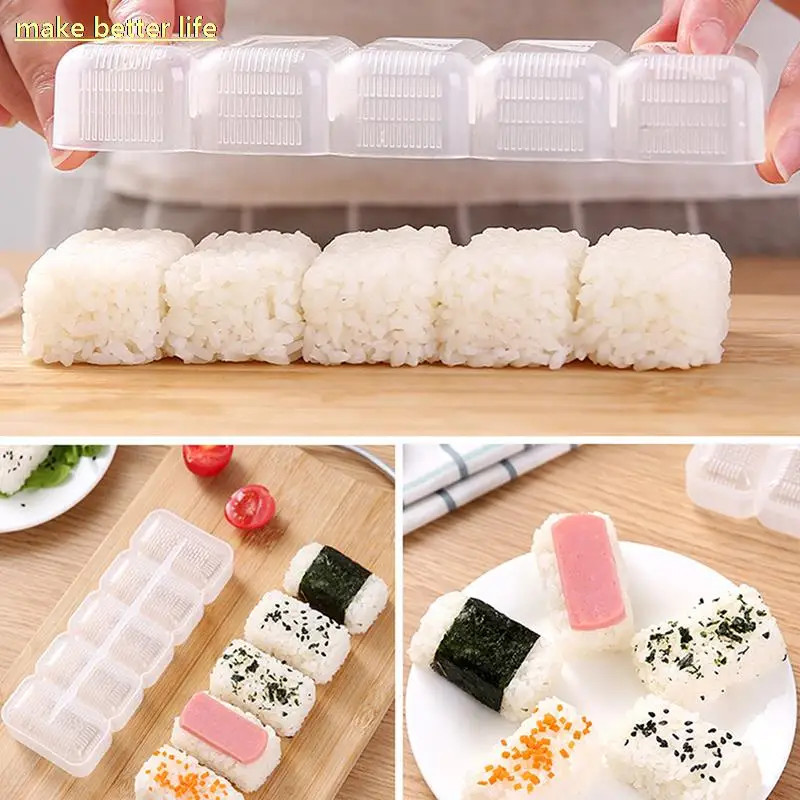 

1Pc Kitchen Gadgets Onigiri Set for Sushi Rolls Sushi Mold Rice Ball Bento Press Maker Mold DIY Tools Kitchen Accessories