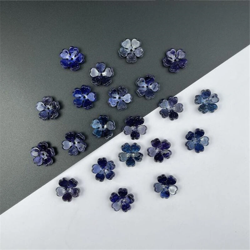 New Creative Acetic Acid 16MM Flower Beads Torus Spacer Beads Charm Connectors Diy Hairpin Jewelry Making Resin Acessories