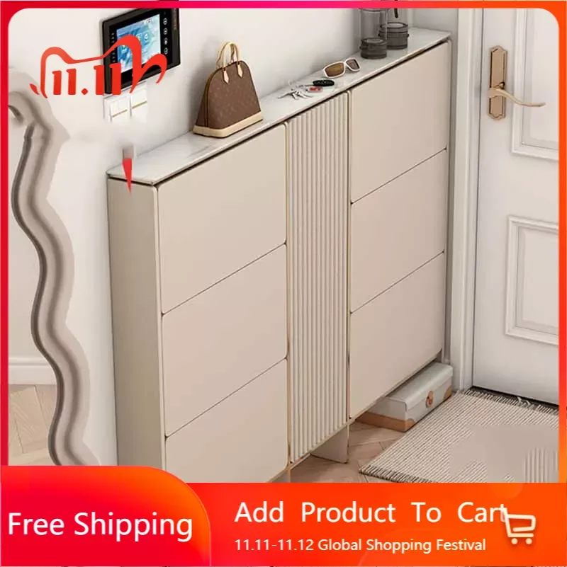 

Rack Closet Modern Shoe Cabinets Shelf Shelves Narrow Vertical Wooden Shoe Cabinets Display Thin Muebles Hogar Closets Armables