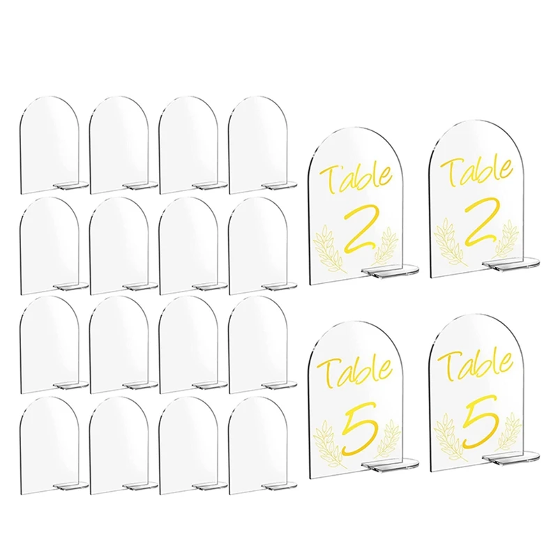 

20 упаковок пустые акриловые знаки с подставкой 6x4 дюйма самодельная акриловая стойка знаки Свадебные знаки Знаки