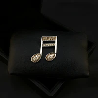 upscale retro musical note brooch men women suit elegant accessories exquisite versatile pin rhinestone jewelry pins gifts