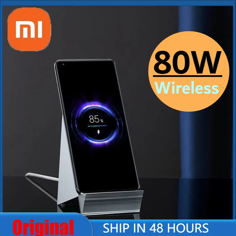 

Original 80W Xiaomi Wireless Charger QI Fast Charge Stand 120W Turbo Charger Adapter For Xiaomi MI 12 Pro 11 Ultra 11T Mix 4 3