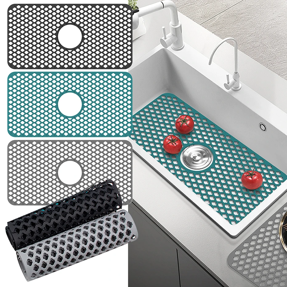 Фотообои для кухонной раковины, складные силиконовые фотообои, быстросохнущие, Нескользящие, простые в использовании
