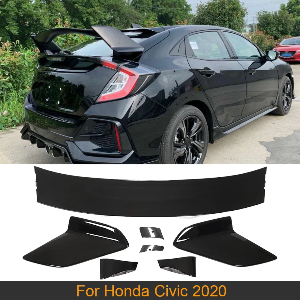 

Black Rear Trunk Boot Lip Wing Spoiler For Honda For Civic 2020 Car Rear Tail Trunk Spoiler Wing ABS Gloss Black