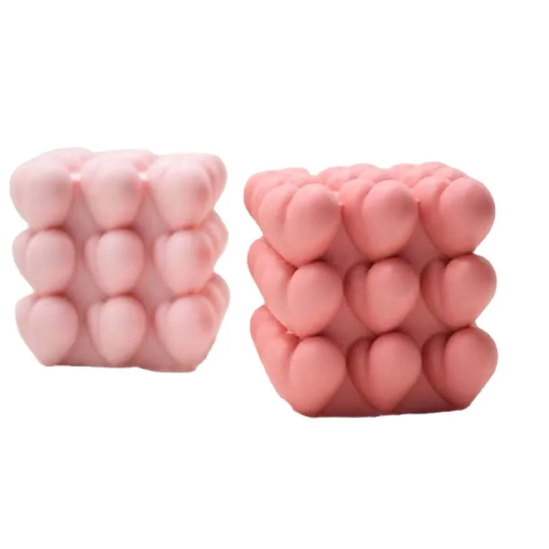Силиконовая 3D форма в виде сердца для свечей форме изготовления шоколада мыла