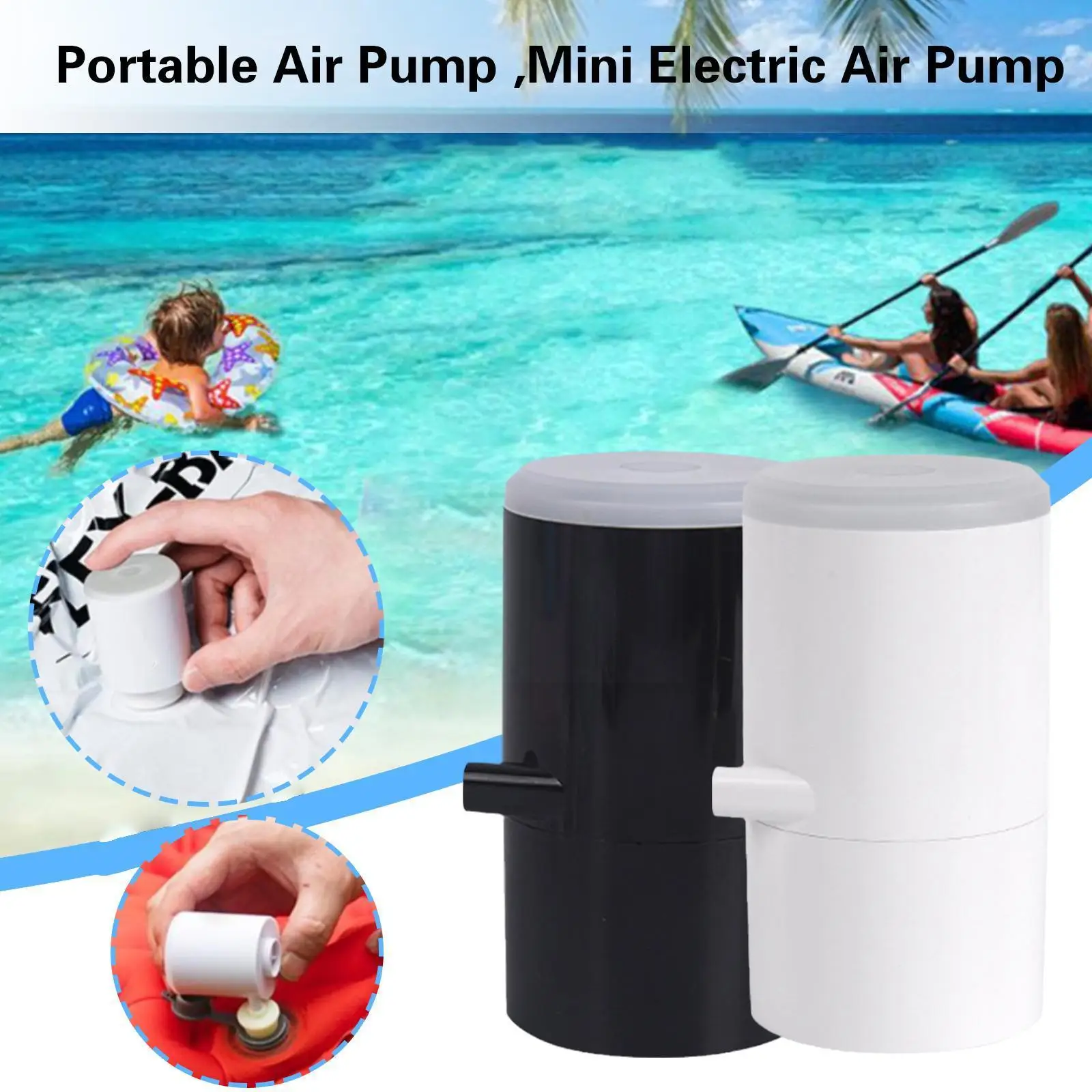 

Outdoor Mini Air Pump For Mattress Mat Camping Portable Electric Inflator Usb Charging For Pillow Swimming Ring Inflatable N8b8