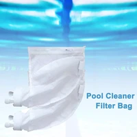 2pcs white pool cleaner filter bag useful durable zipper replacement bags pouches pool vacuum cleaner for polaris 280 480 model