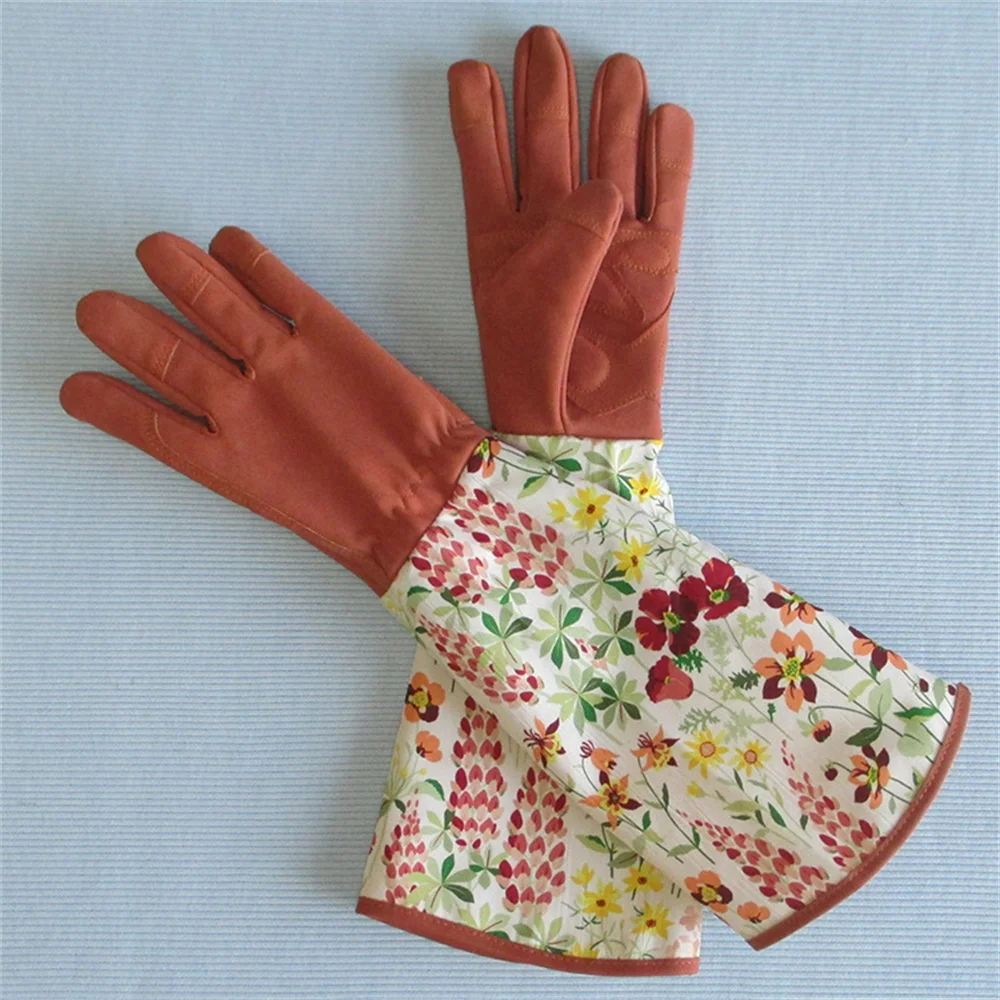 

Stab Resistant Gloves Gardening Tools Adjust The Size At Will Polyester+faux Leather Non-slip Gardening Supplies Gloves 30g