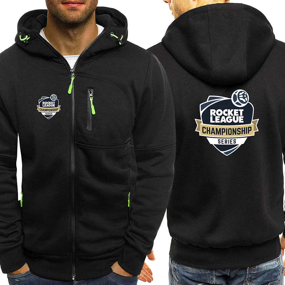 

2022 Rocket League Men Long Sleeves Hoodies Slim Fit Hooded Sweatshirt Outwear Warm Coats Jackets Zip Up Coats Tops