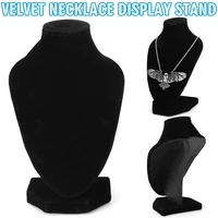 15 10cm black velvet fabric necklace display stand jewelry pendant model bust home shop show decorate mannequin holder