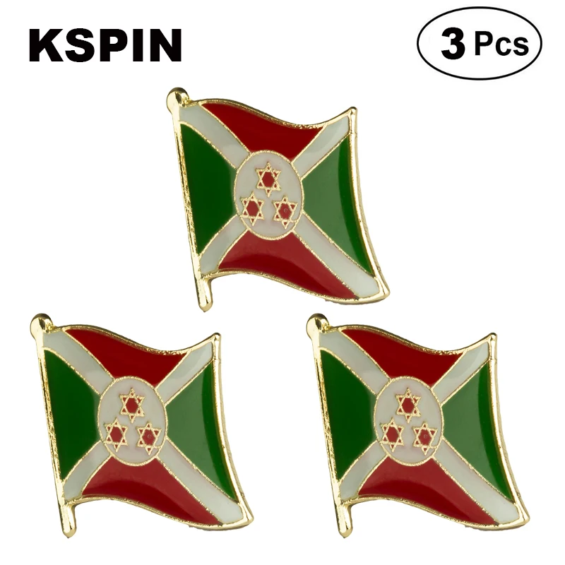 3 шт. в партии булавки с флагом Бурунди значки броши