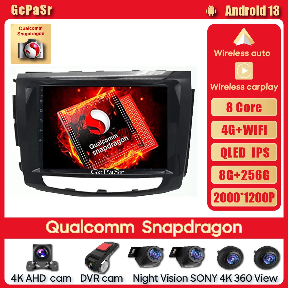 

Qualcomm Snapdragon Car Radio Multimedia Video Player Sony cam Android 12 For Great wall GWM STEED Greatwall Wingle 6 Navigation