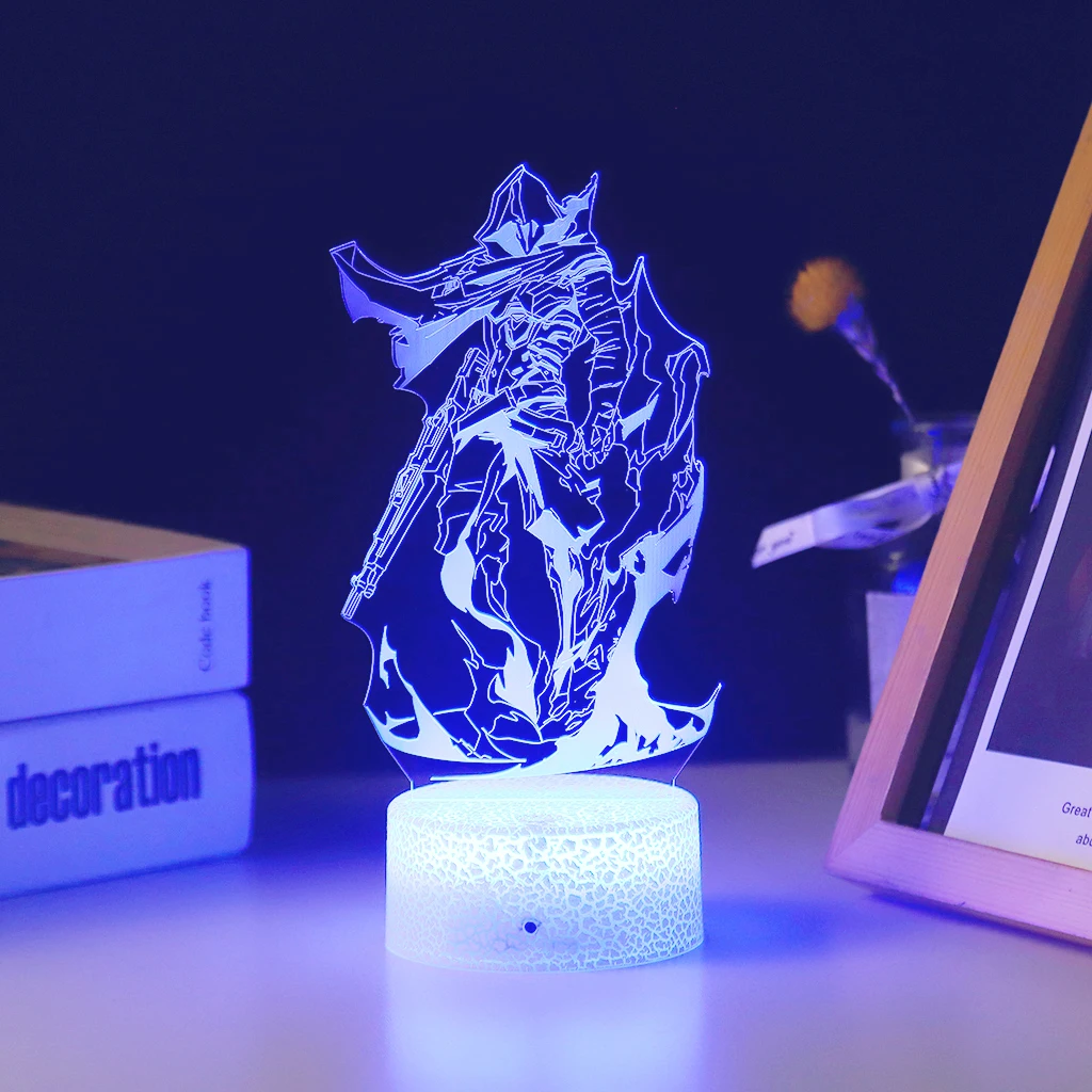 Новая VALORANT игровая фигурка Omen Yoru Viper лампа 3D светодиодная неоновая Ночная фотография для ребенка домашняя спальня стол Рождественский красочный Декор подарок