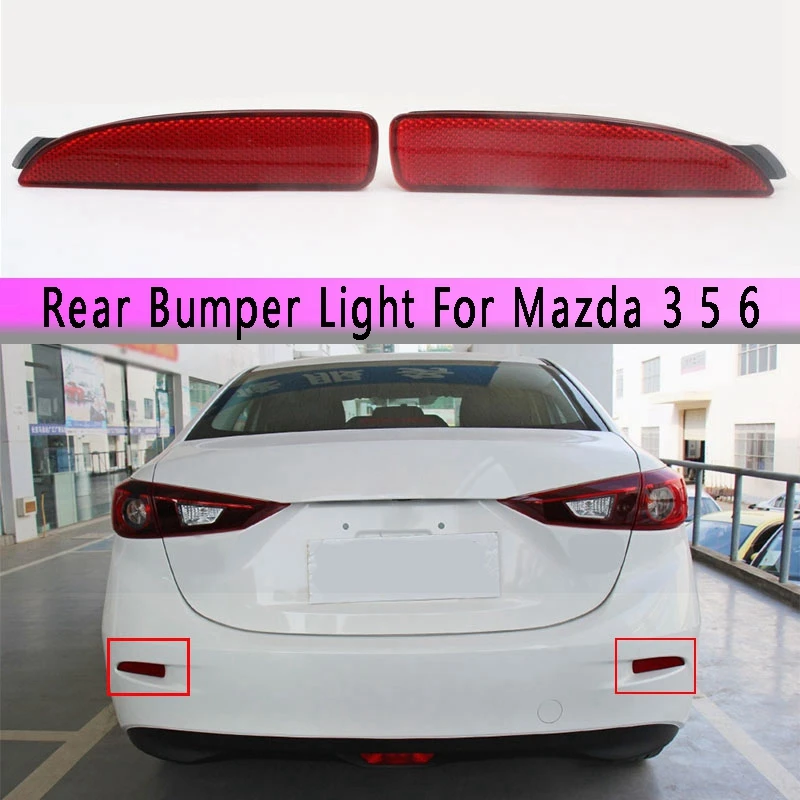 1 paar Hinten Bumper Licht Seite Lampe Marker Reflektor Für Mazda 3 5 6 D350-51-5M0E D350-51-5L0E