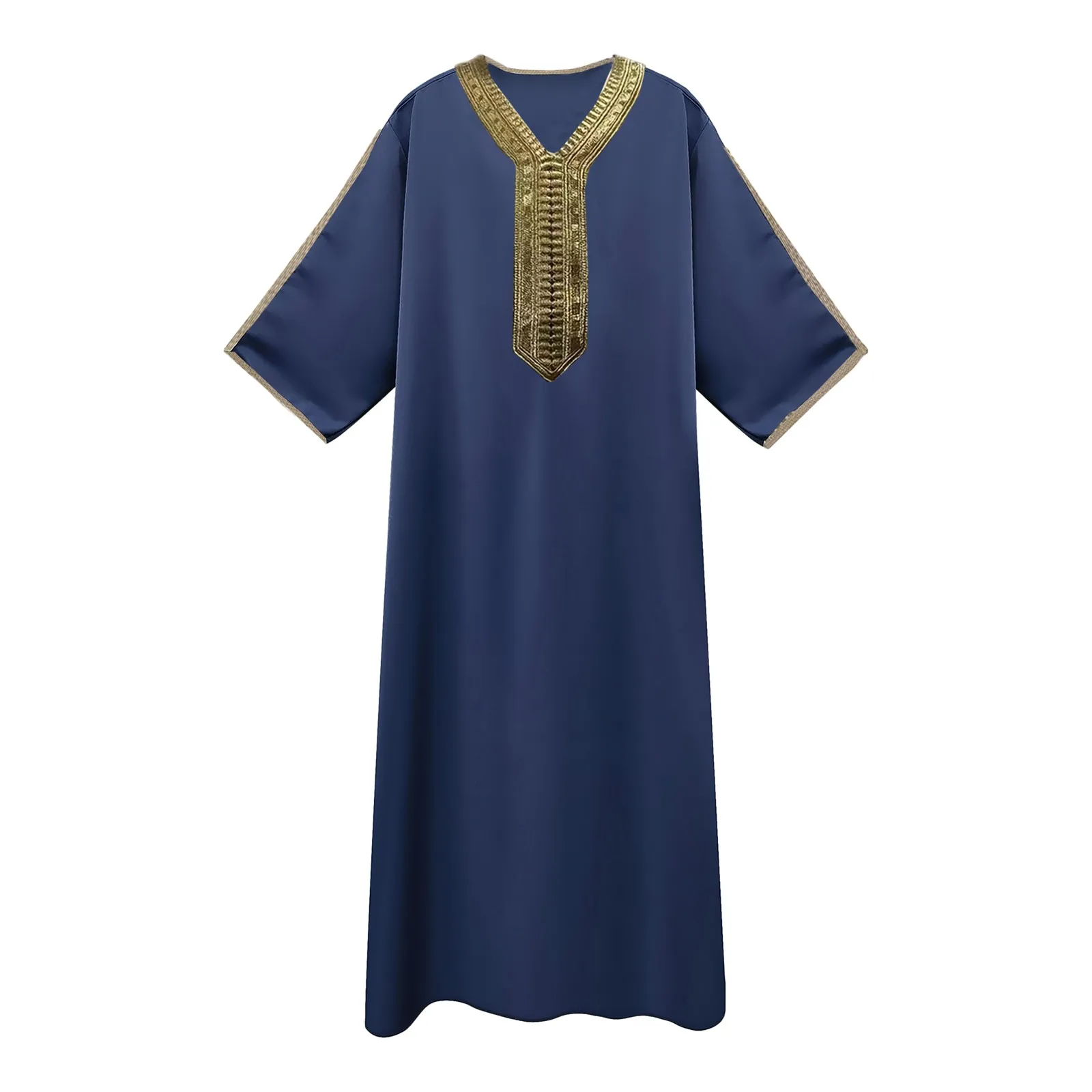 Модель 2024 года искусственная мужская одежда Jabador Gandoura с боковыми карманами