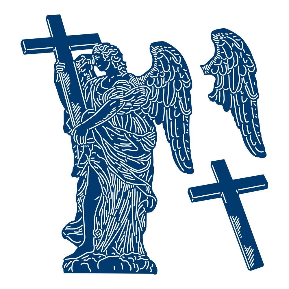 Церковный металлический крест с голубем вырубные штампы для скрапбукинга