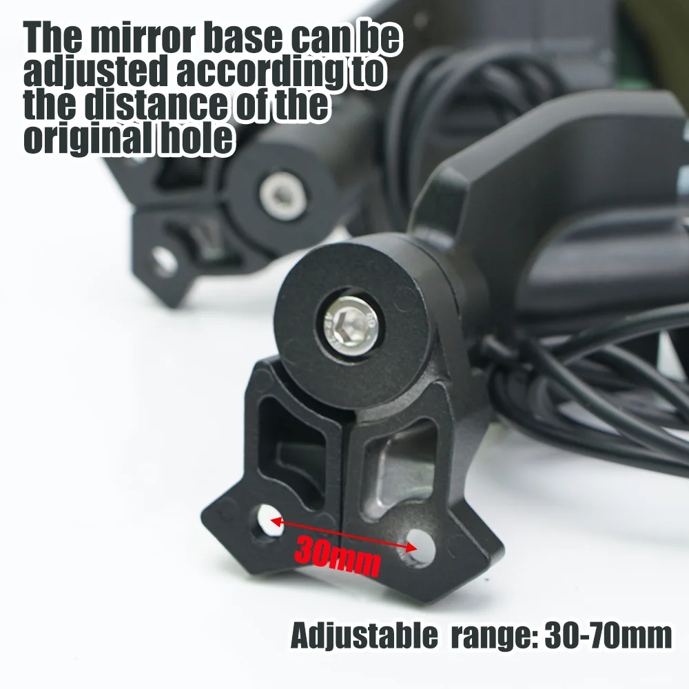Мотоциклетные зеркала заднего вида со светодиодной подсветкой вращающиеся