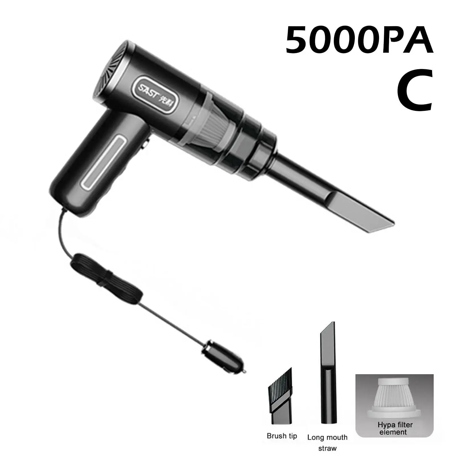 

5000PA 120W Cordless Mini Portable Car Vacuum Cleaner USB Rechargable Powerful Wireless Handheld Automotive Vacuum Cleaner