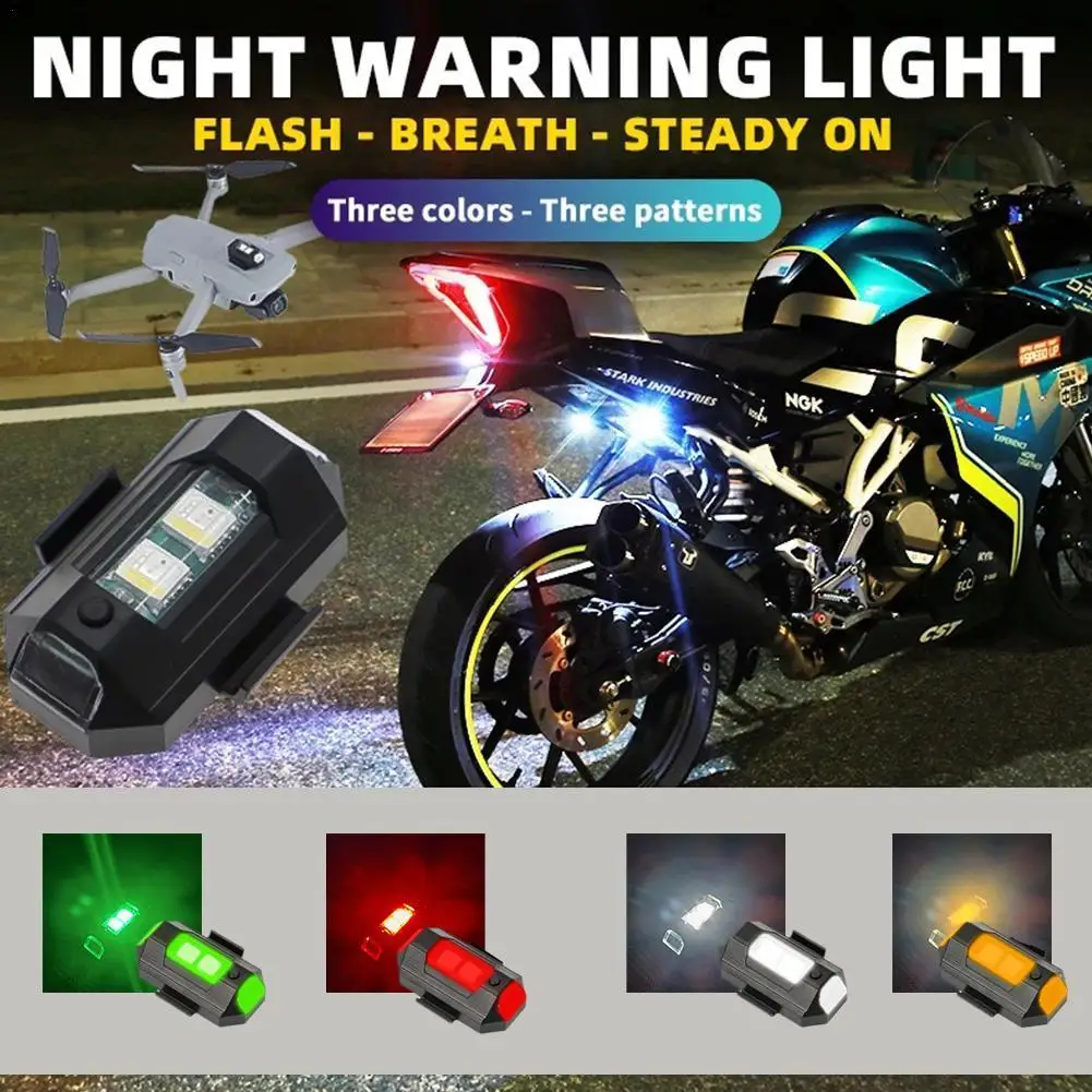

Universal Electric Vehicle Bicycle Aircraft Lights Motorcycle Strobe Free Wiring Warning Lights Drone Model Lights
