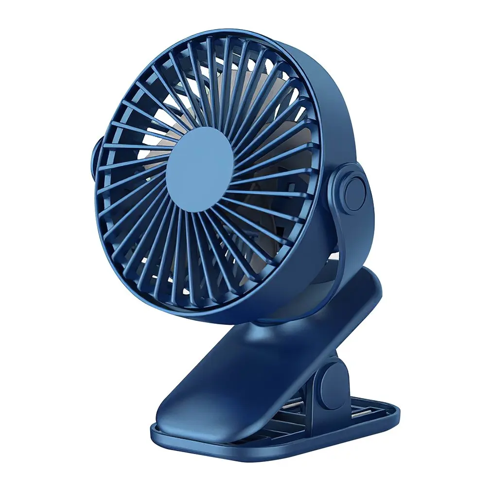 

Portable USB Table Fan Clip-on Type Rechargeable Cooling Mini Desk Fan 360 Degree Rotation 3 Speeds Adjustable Clip-on Fan