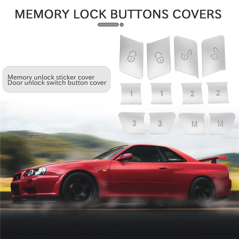 Наклейки на автомобильные дверные замки 12 шт. для CLA/GLA ////ML // E