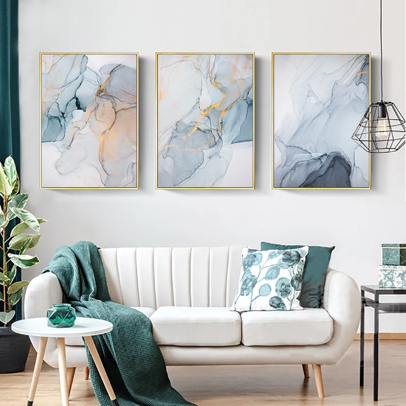 

Marble abstract geometric onyx nordic canvas painting poster and print wall art picture for living room modern home decor