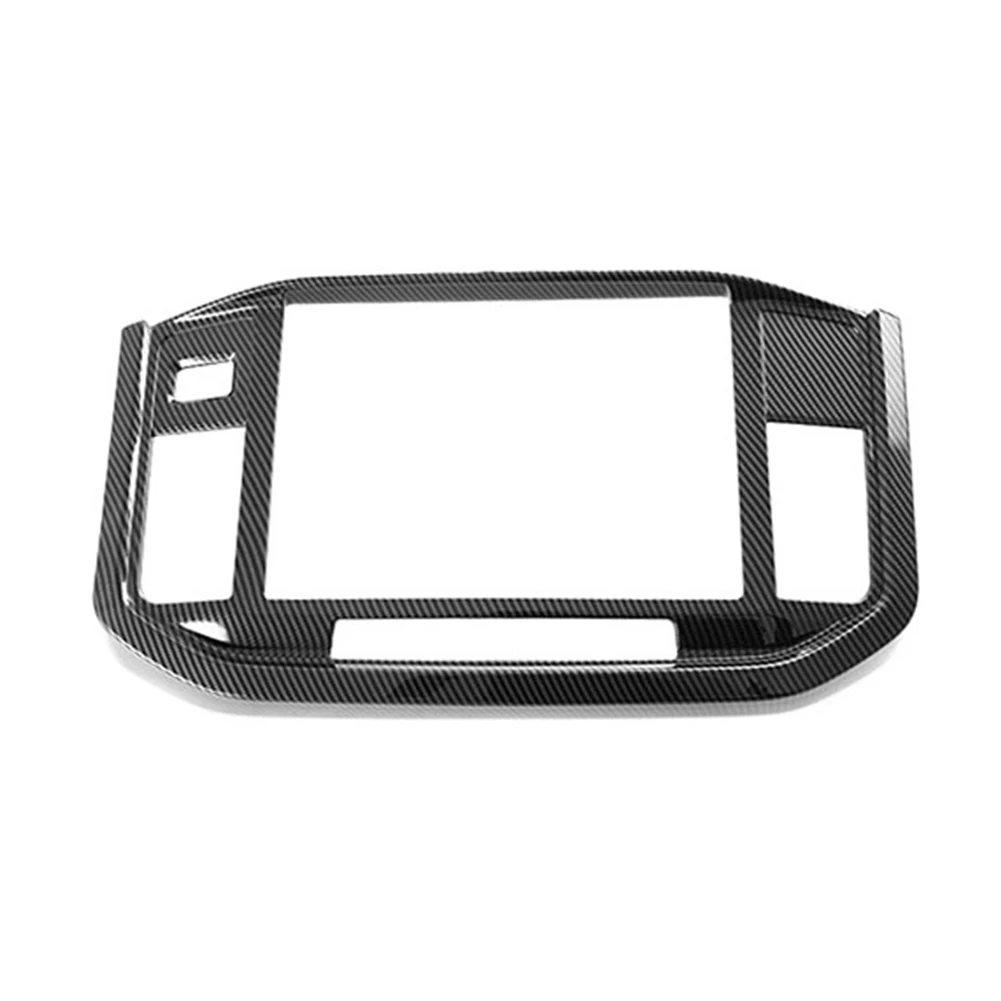 

Car Carbon Fiber Center Console Dashboard Navigation A/C Outlet Cover Trim Panel for Ford F150 2022 2023