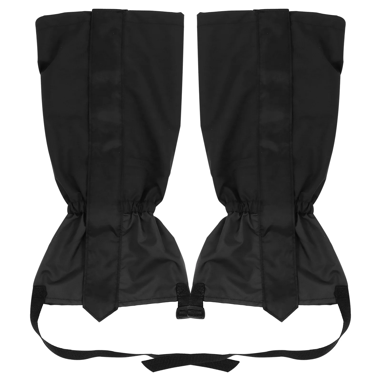 

1 Pair Leg Gaiters Waterproof Walking Snow Gaiters with TPU Foot Strap (Black)