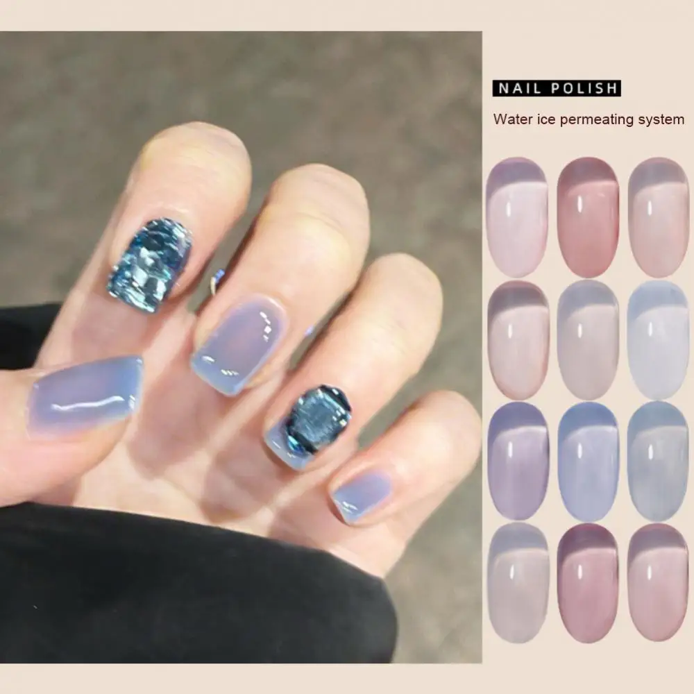 

New Ice Penetrating Gel Nail Polish Light Therapy Enamel Nails Glue Jelly Color Penetrating UV Lamp Manicure Gel Enamel 12 Color