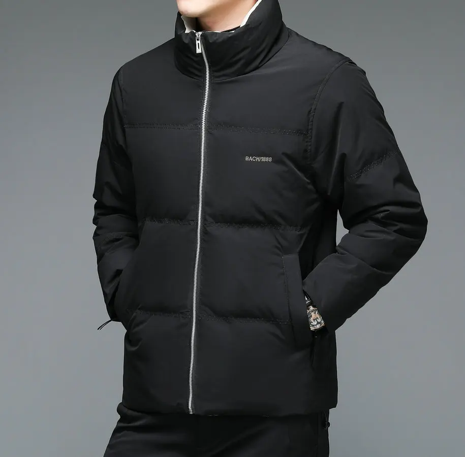 Men Black Navy Blue Green Gray Puffer Bacic Coats Winter Thick Thermal Puff Jackets Male Casual Warm Quilted Padded Outerwear