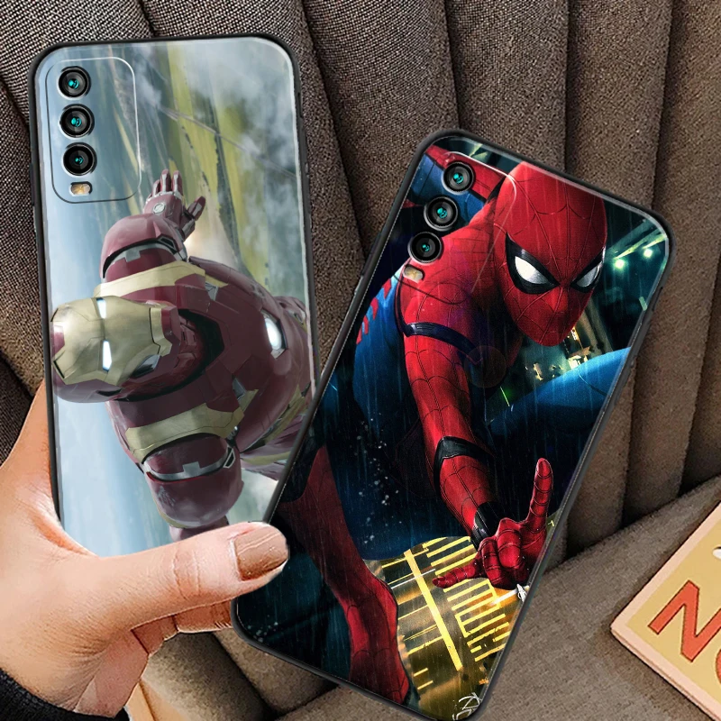 

Marvel Spiderman Phone Cases For Xiaomi Redmi 7 7A 9 9A 9T 8A 8 2021 7 8 Pro Note 8 9 Note 9T Soft TPU Carcasa Funda Coque