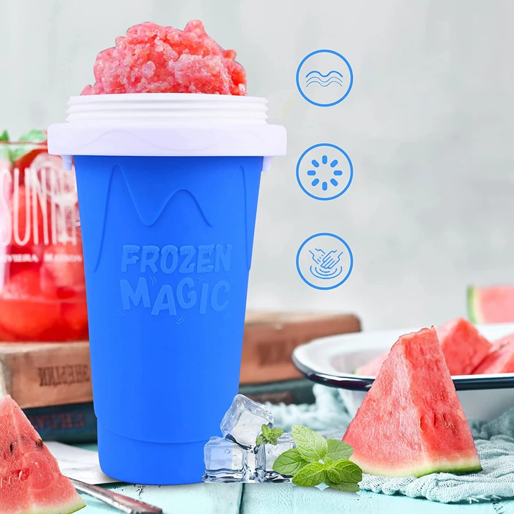 

Summer Quick-Frozen Cups Slushie Maker Cup Homemade Milkshake Bottle Hand Shake Fast Cooling Cup Magic Ice Cream Mugs For Home