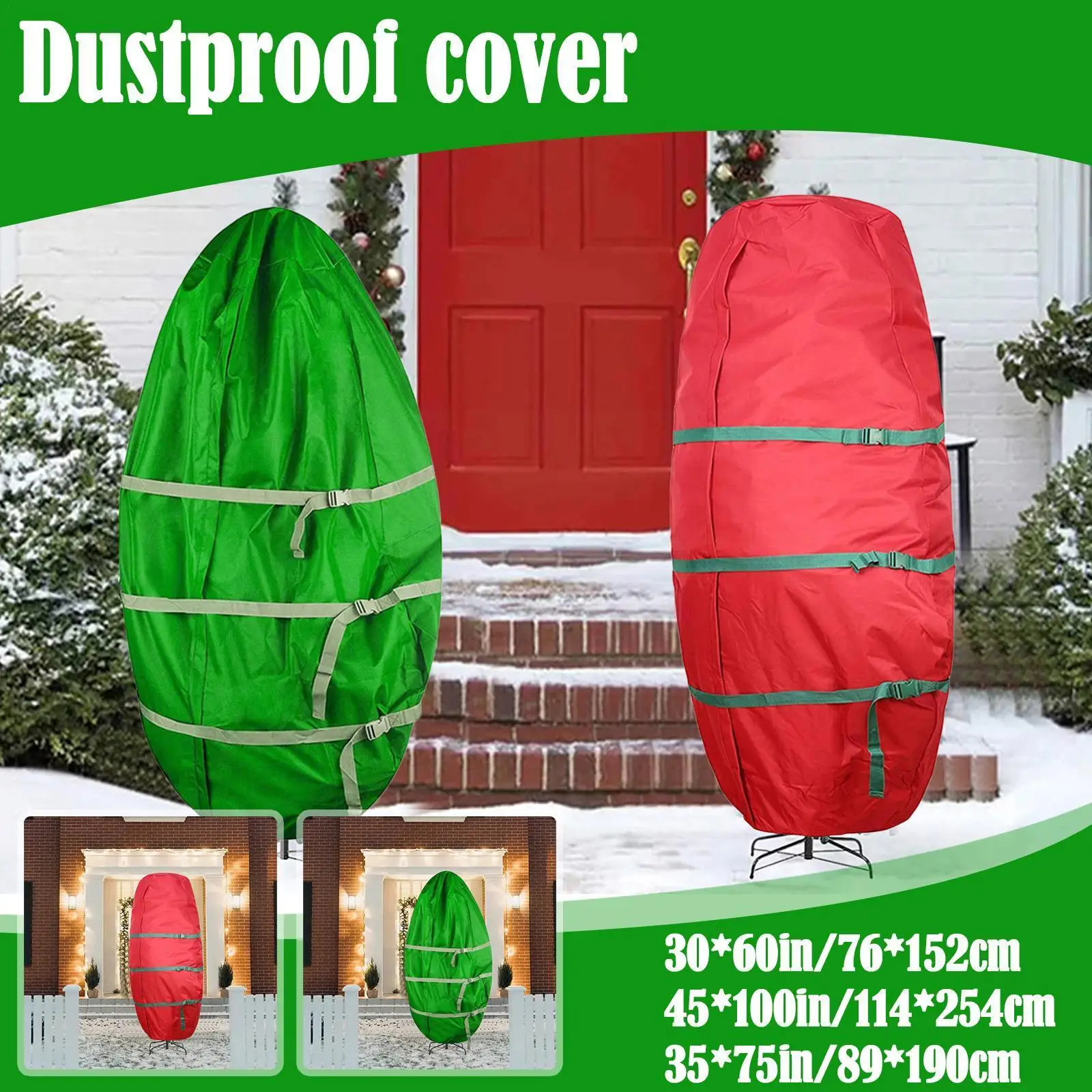 

1pc Christmas Tree Upright Storage Bag Furniture Dust Cover Waterproof Oxford Cloth Storage Bag For Home Storage Tool K1z6