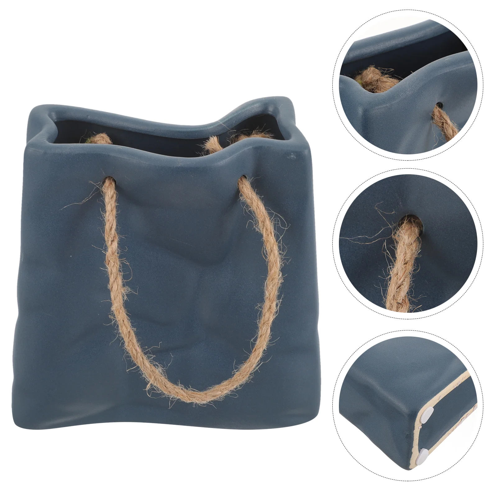 

Wallet Dining Table Decor Vases Large Decorative Nordic Unique Monochrome Glazed Porcelain Handbag