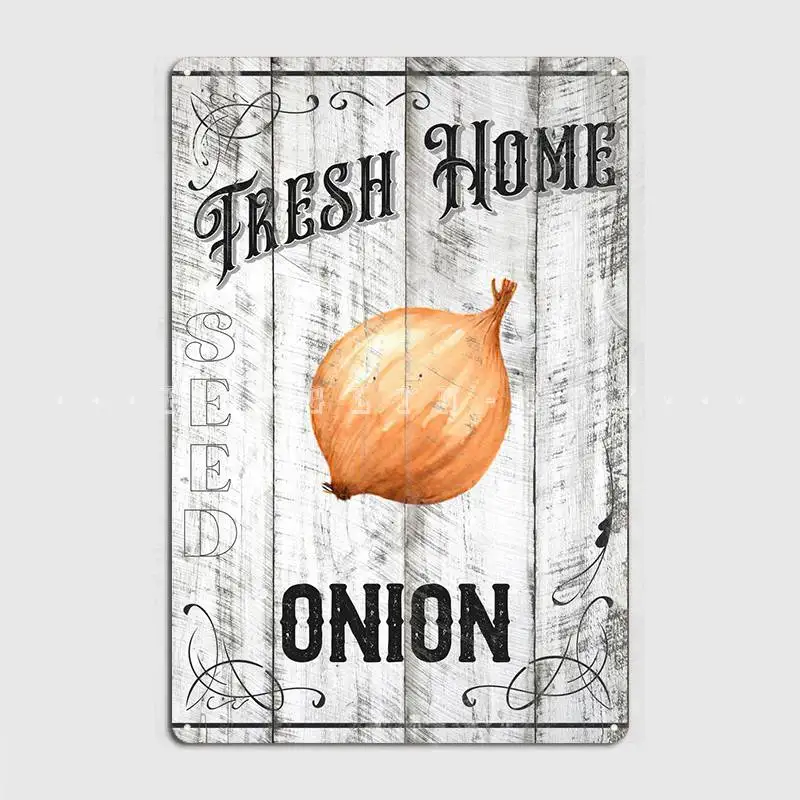 

Onion Metal Sign Wall Mural Cave Pub Designing Wall Plaque Tin Sign Poster