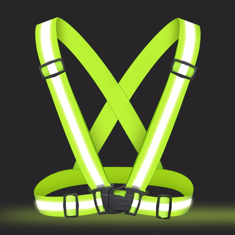 

Vest Night Running Cycling Reflective Work Safety Reflective Highlight Straps Jogging Vest Security Reflective Visibility High