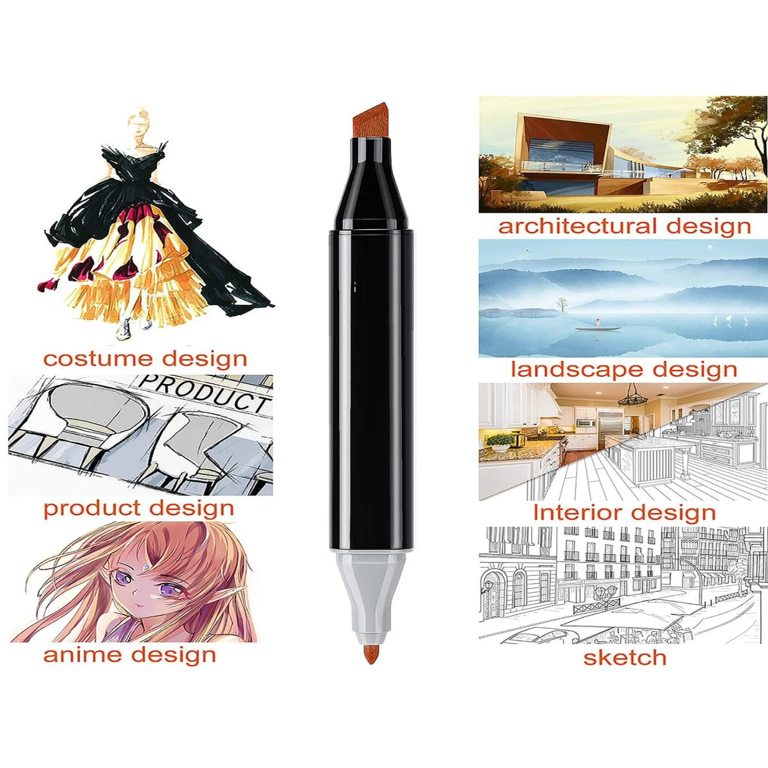 Ручки для рисования Маркеры 16-цветные водонепроницаемые маркеры краски на