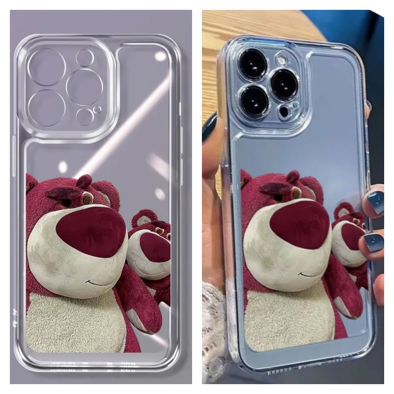 

Disney Lotso Anime Phone Case Iphone11 12 13 Promax 14 Plus Cartoon Toy Story Transparent Soft Shell Protective Case Couple Gift