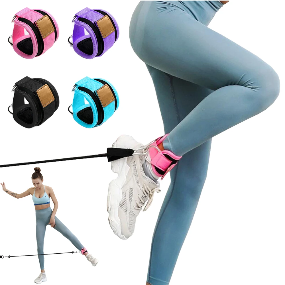 

Fitness Cable Ankle Straps Adjustable D-Ring Foot Support Cuffs Gym Leg Strength Exercises Straps with Buckle Sports Feet Guard