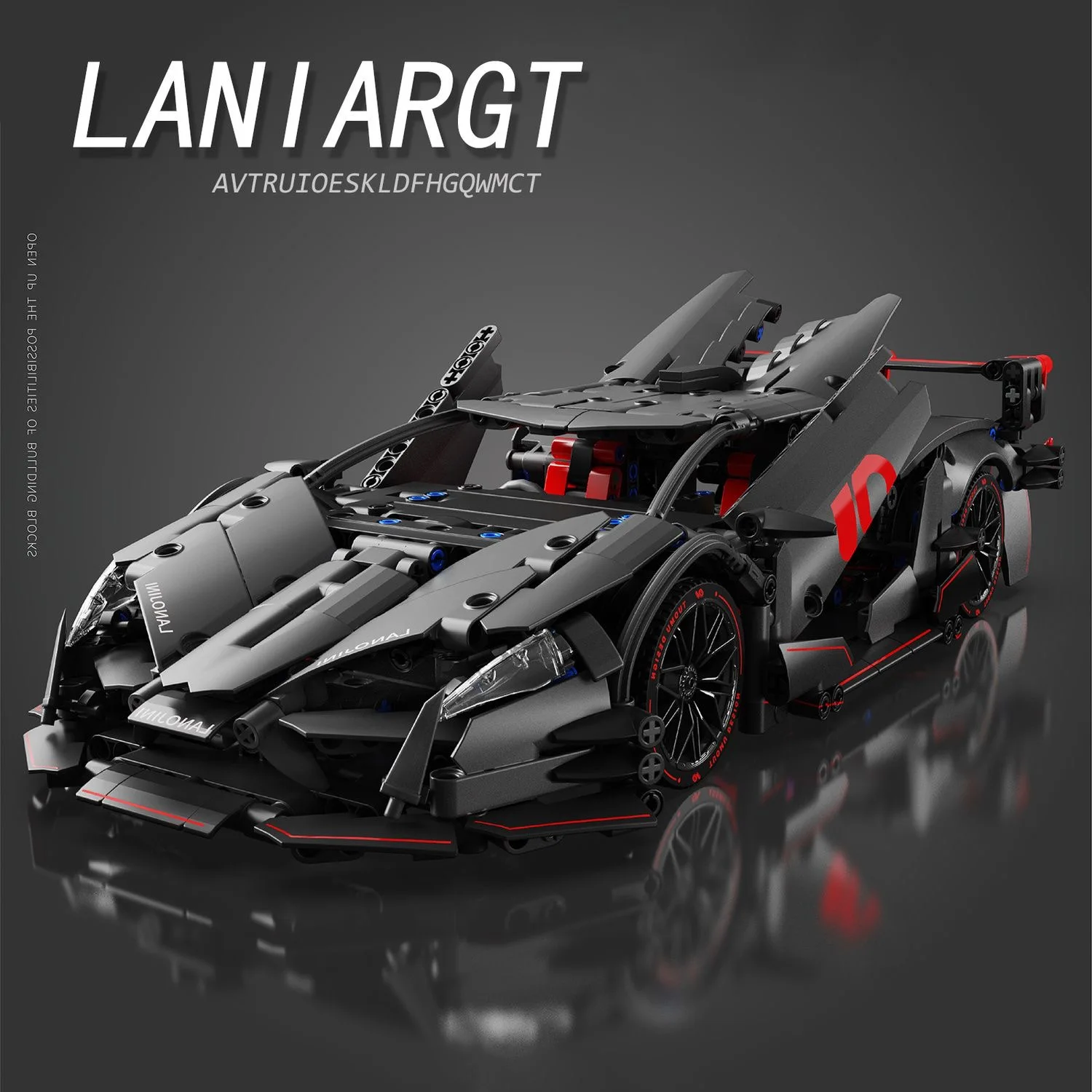 Технический MOC T7005 LB GTY-01 Спортивный автомобиль Суперкар Скоростной спортивный